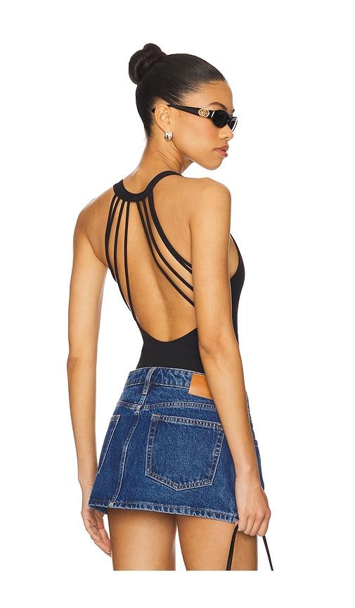 free people sydney halter bodysuit in black. - size l (also in xl, s, m)