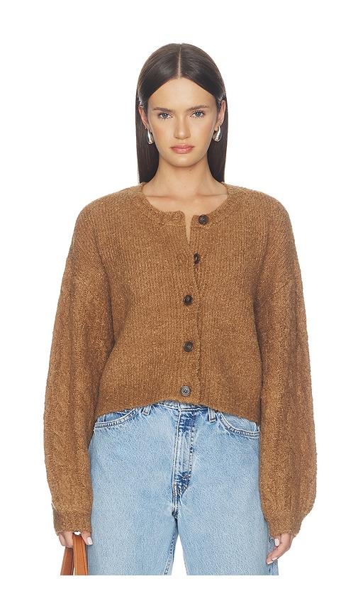 free people thistle cardigan in brown. - size l (also in xs, s, m, xl)