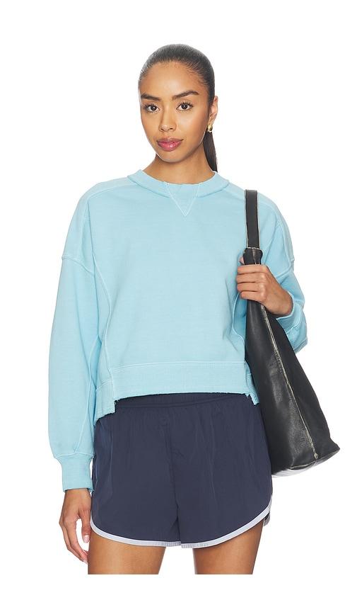 free people x fp movement intercept pullover in blue. - size m (also in xs, s)