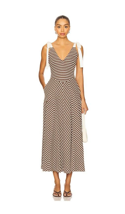 free people x free-est cecelia midi dress in brown. - size l (also in m, xl)