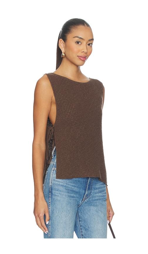 free people x free-est lizzie sweater top in carafe in brown. - size l (also in xs, s, m, xl)
