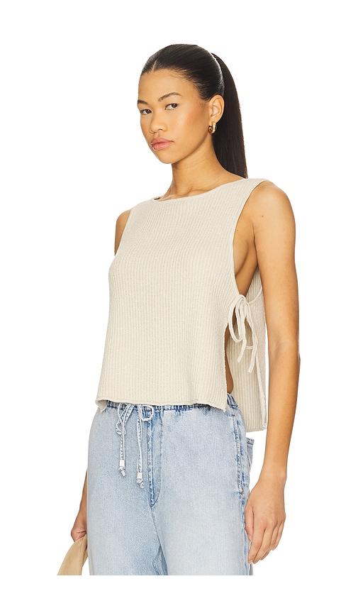 free people x free-est lizzie sweater top in summer sand in beige. - size l (also in m, xl)