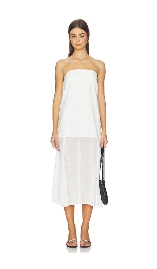 free people x free-est sabeen tube midi dress in ivory. - size l (also in m, s, xl, xs)