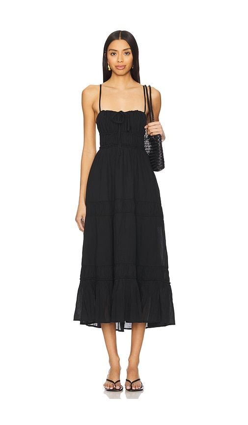 free people x free-est taking sides maxi dress in black in black. - size l (also in xl)