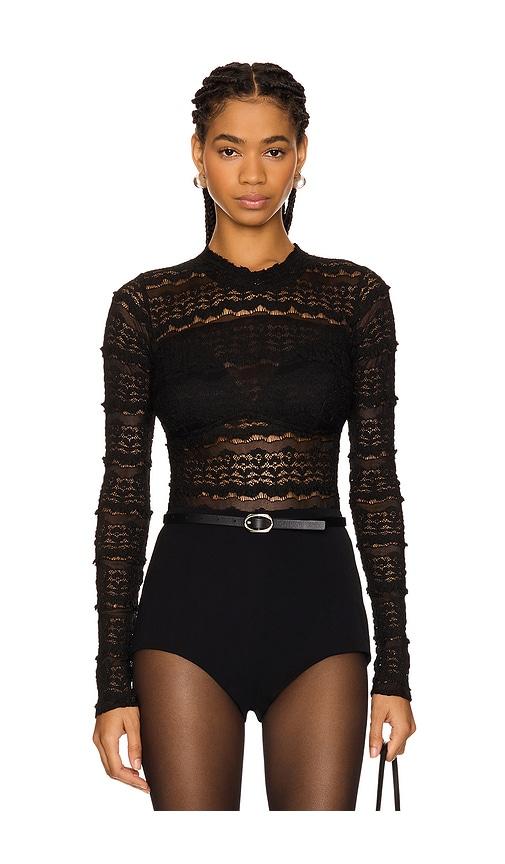 free people x intimately fp angelina bodysuit in black. - size l (also in xl, xs)