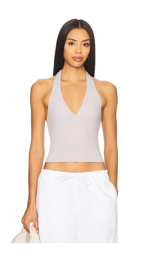 free people x intimately fp still here halter in raindrops in grey. - size l (also in xl)