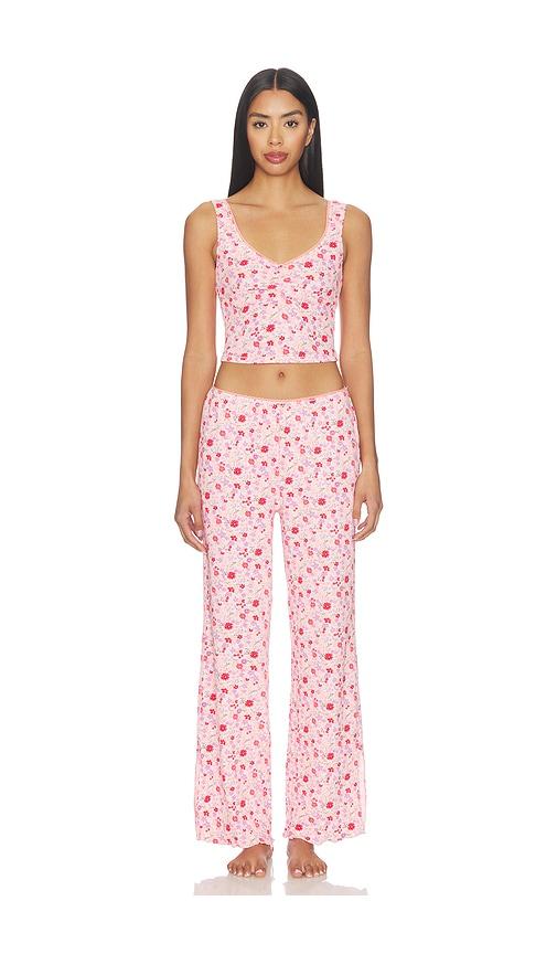 free people x intimately fresh in love lounge set in pink. - size l (also in m, s, xl)