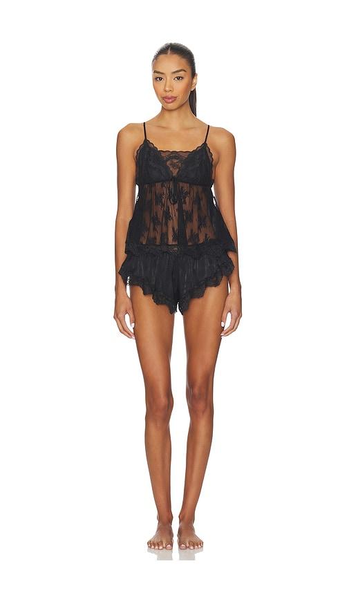 free people x intimately hearts racing set in black in black. - size s (also in xs, xl)