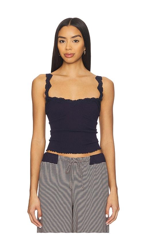 free people x intimately spring fever cami in navy. - size m/l (also in xs/s)
