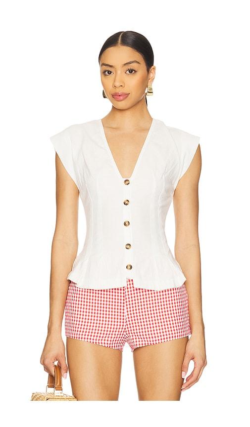 free people x revolve dylan vest in white. - size l (also in xs, s, m, xl)