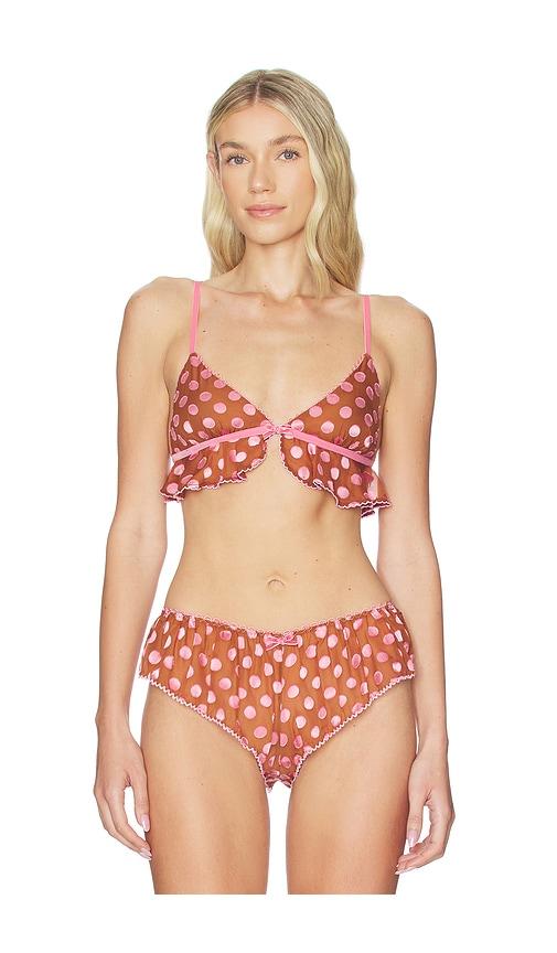 free people x revolve frosted dot triangle bralette in desert topaz & lilac in brown. - size m (also in xs, s)