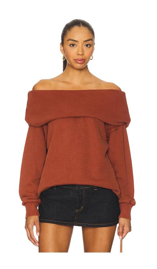 free people x revolve off chill sweater in brick. - size l (also in xs, s)