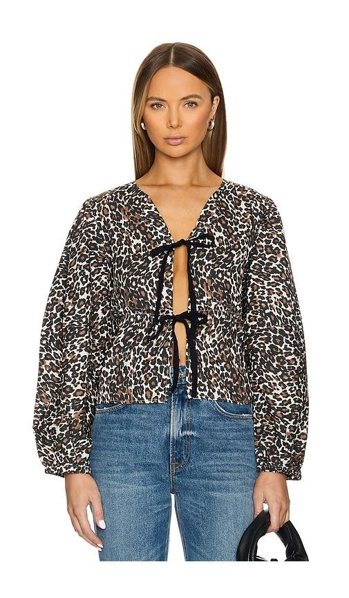 free people x revolve printed brunch babe top in brown. - size m (also in s)