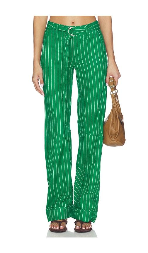 free people x revolve raise the stakes pant in green. - size 2 (also in 4, 8)