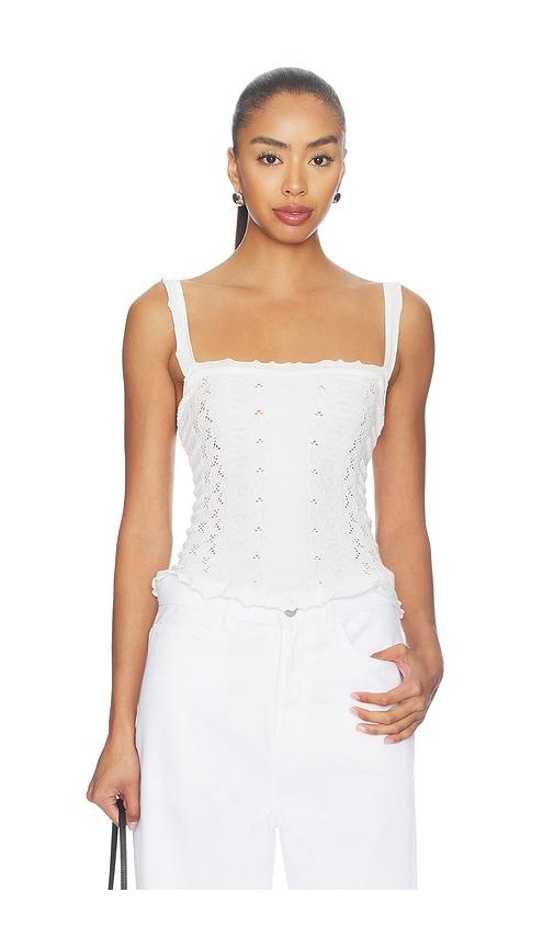 free people x revolve x revolve so soft femme square neck cami in white. - size l/xl (also in xs/s, m/l)