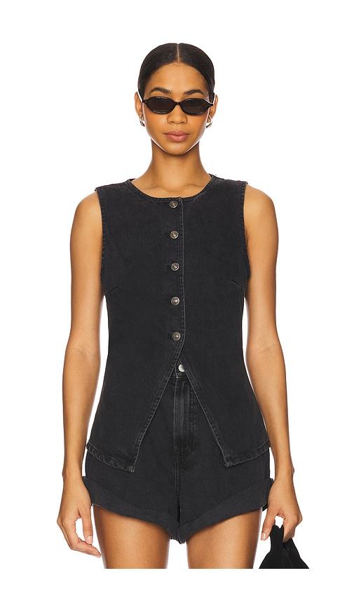 free people x we the free aimee vest in black. - size m (also in s, xl)
