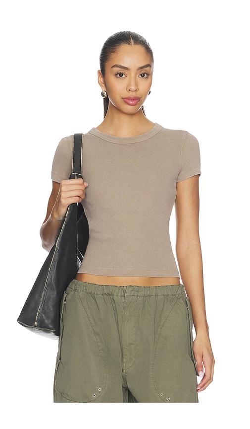 free people x we the free atlas crew tee in brown. - size l (also in xs, s, m, xl)