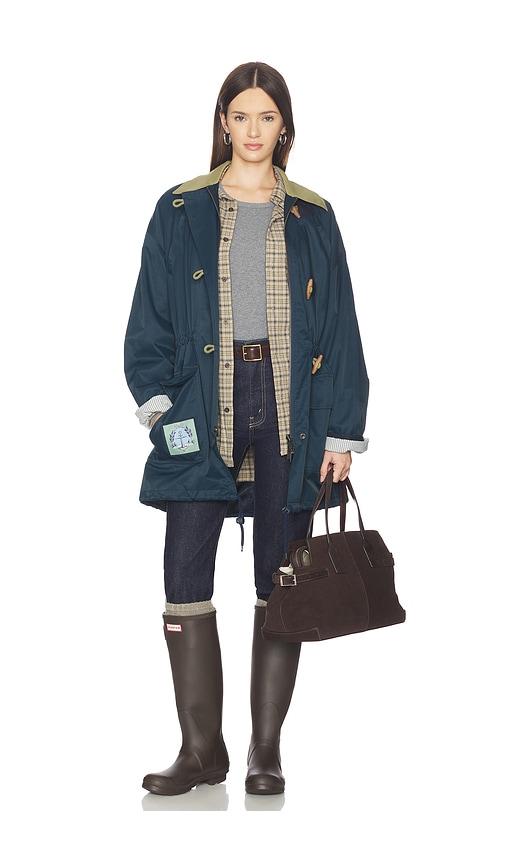 free people x we the free captains jacket in navy. - size l (also in xs, s, m, xl)