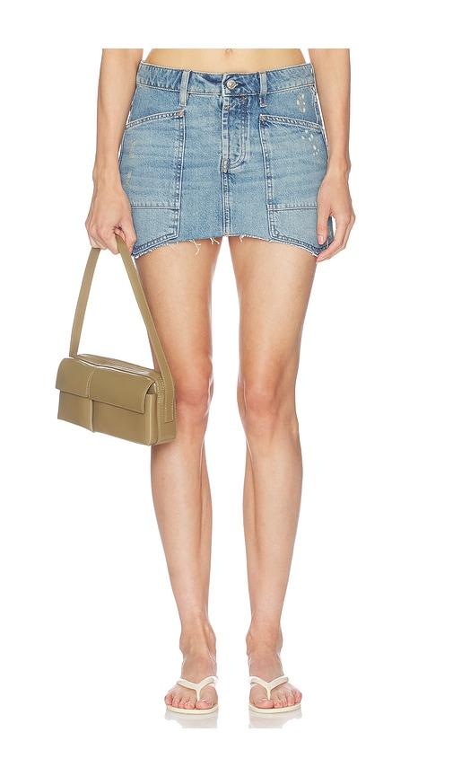 free people x we the free dolly denim mini skirt in blue. - size 24 (also in 25, 26, 27, 28, 29, 30)