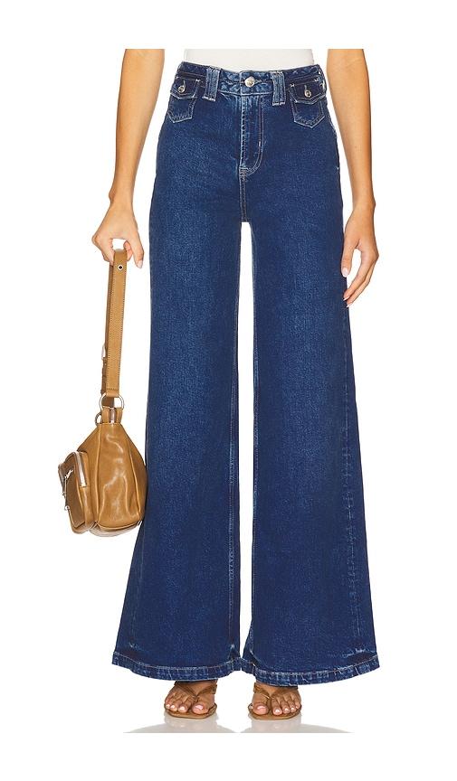 free people x we the free kellee high rise palazzo wide leg in blue night in blue. - size 26 (also in 27, 28, 29, 30, 31)