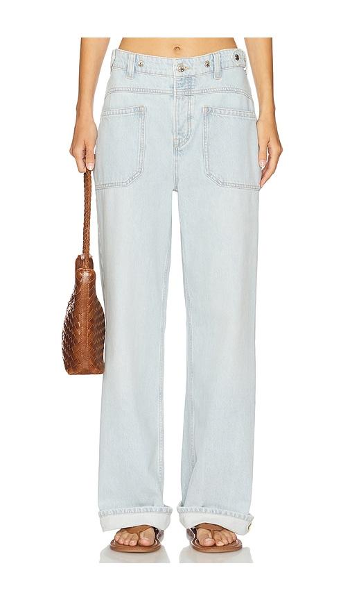 free people x we the free palmer cuffed wide leg in daydream blue in blue. - size 32 (also in 33)
