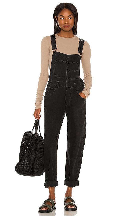 free people x we the free ziggy denim overall in black. - size l (also in xl)