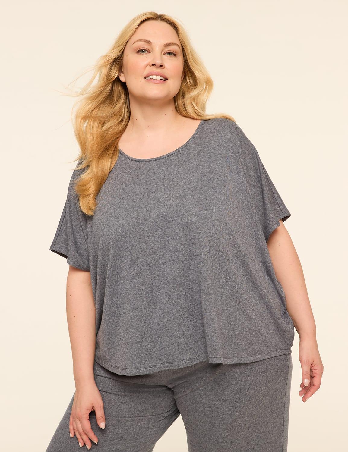 french terry dolman-sleeve sleep top
