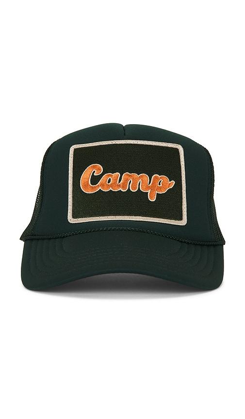 friday feelin camp hat in green.
