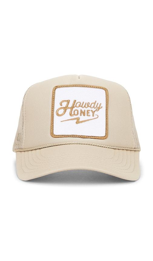 friday feelin howdy honey hat in cream.