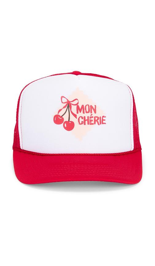 friday feelin mon cherie hat in red.