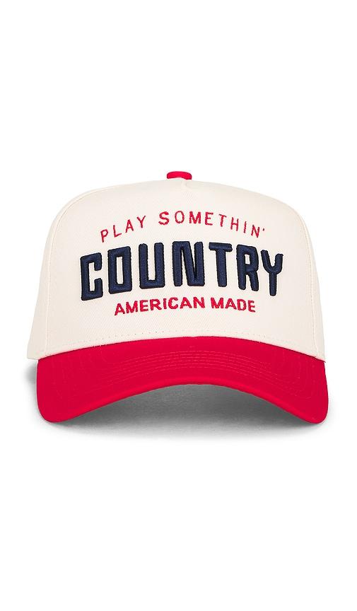 friday feelin play somethin country hat in red.