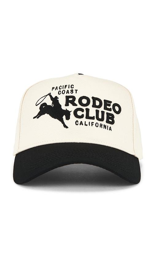 friday feelin rodeo club trucker hat in cream.