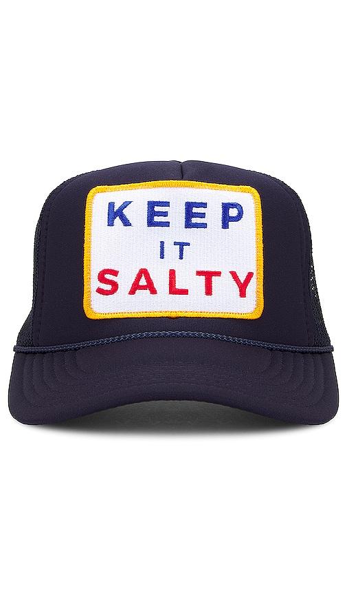 friday feelin salty hat in blue.