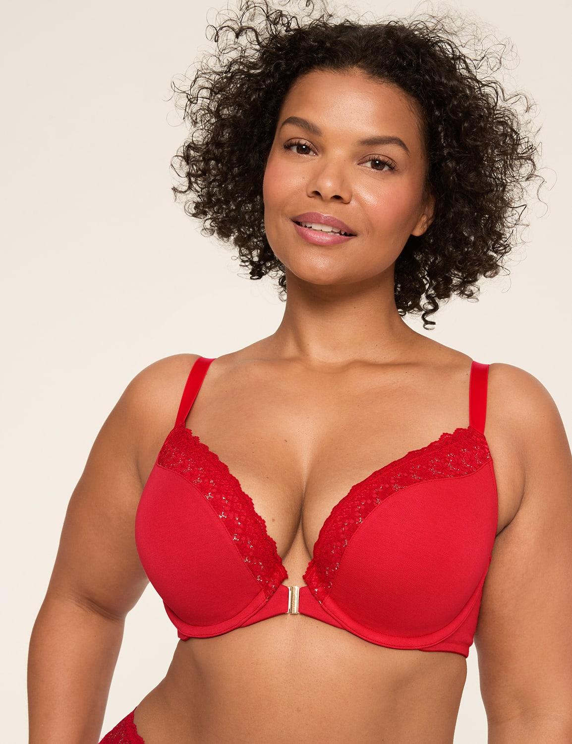 front-close cotton boost plunge bra