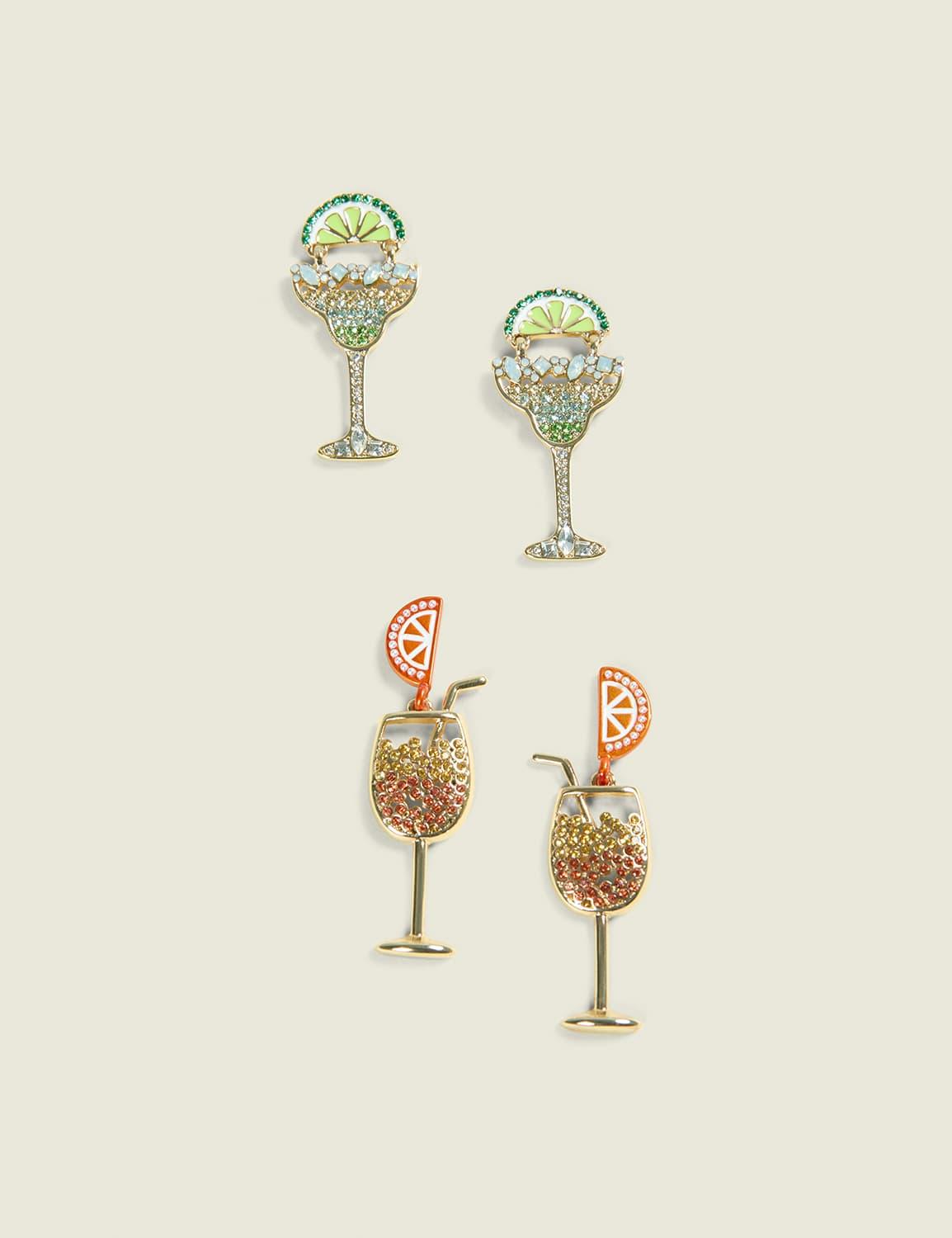 fruity drink earring 2-pack