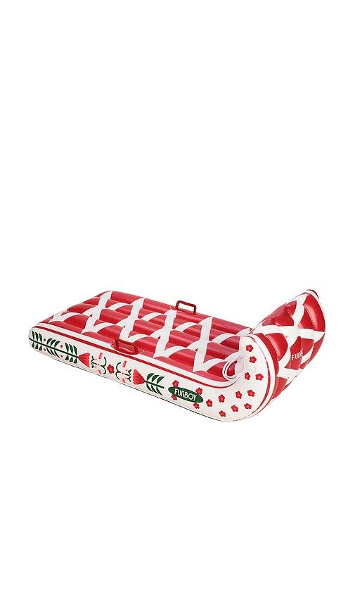 funboy cardigan toboggan winter snow sled in red.