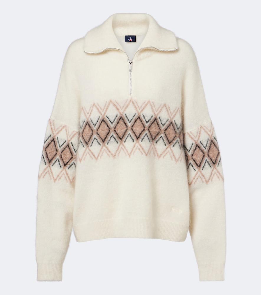 fusalp mireva mohair-blend half-zip sweater