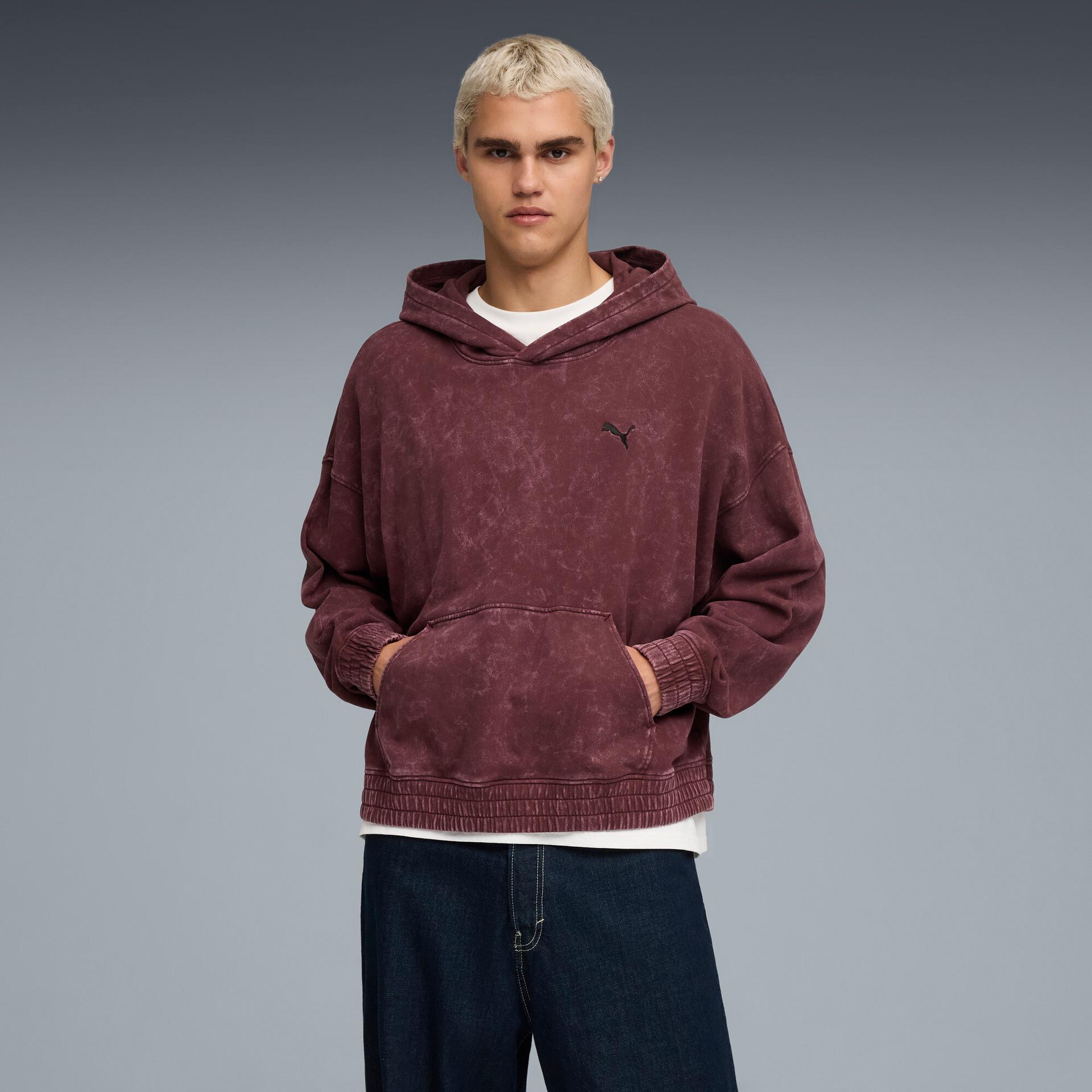 future.puma.archive hoodie in red, size xl