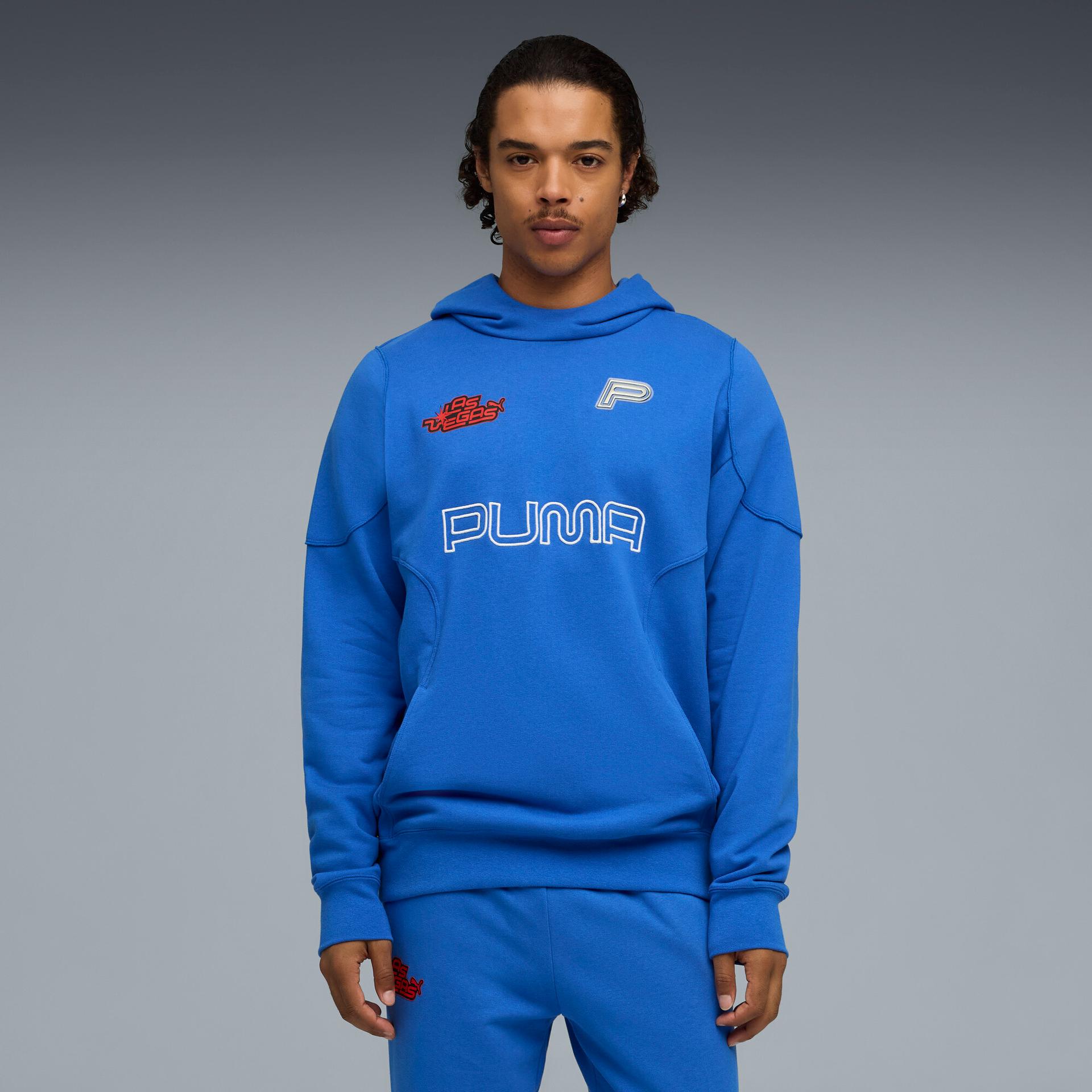 future.puma.archive las vegas hoodie in blue, size xxl