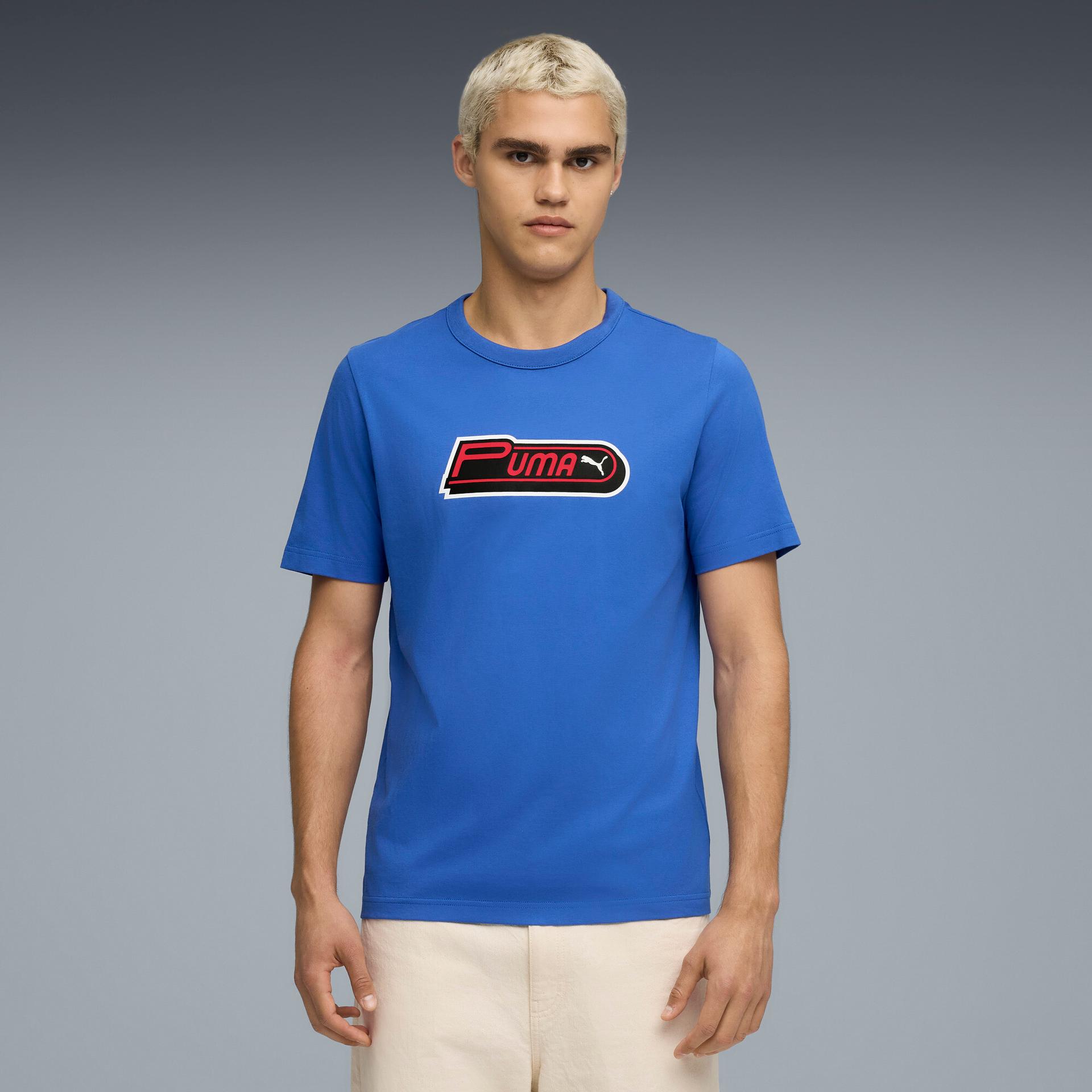 future.puma.archive t-shirt in blue, size xl