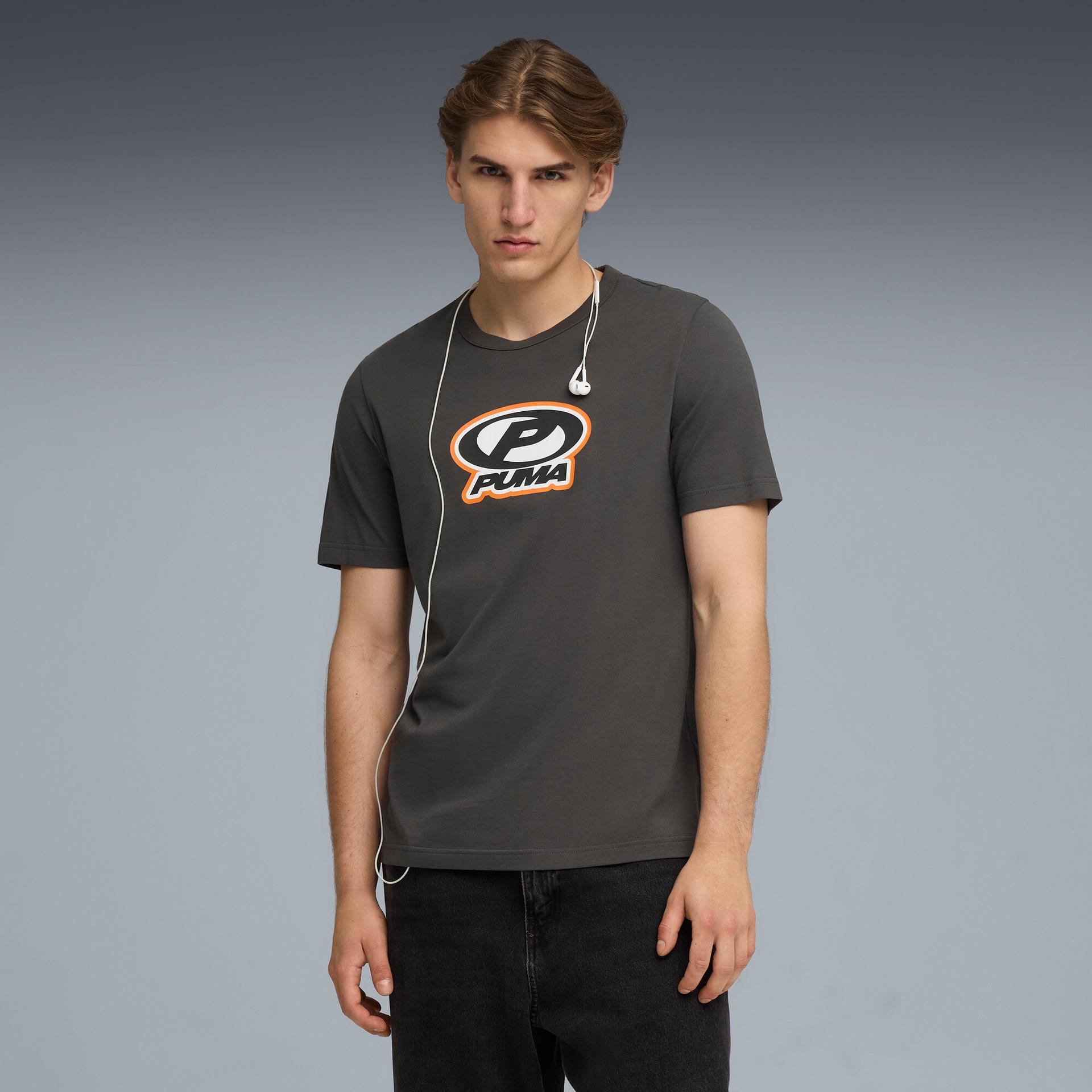future.puma.archive t-shirt in grey, size m