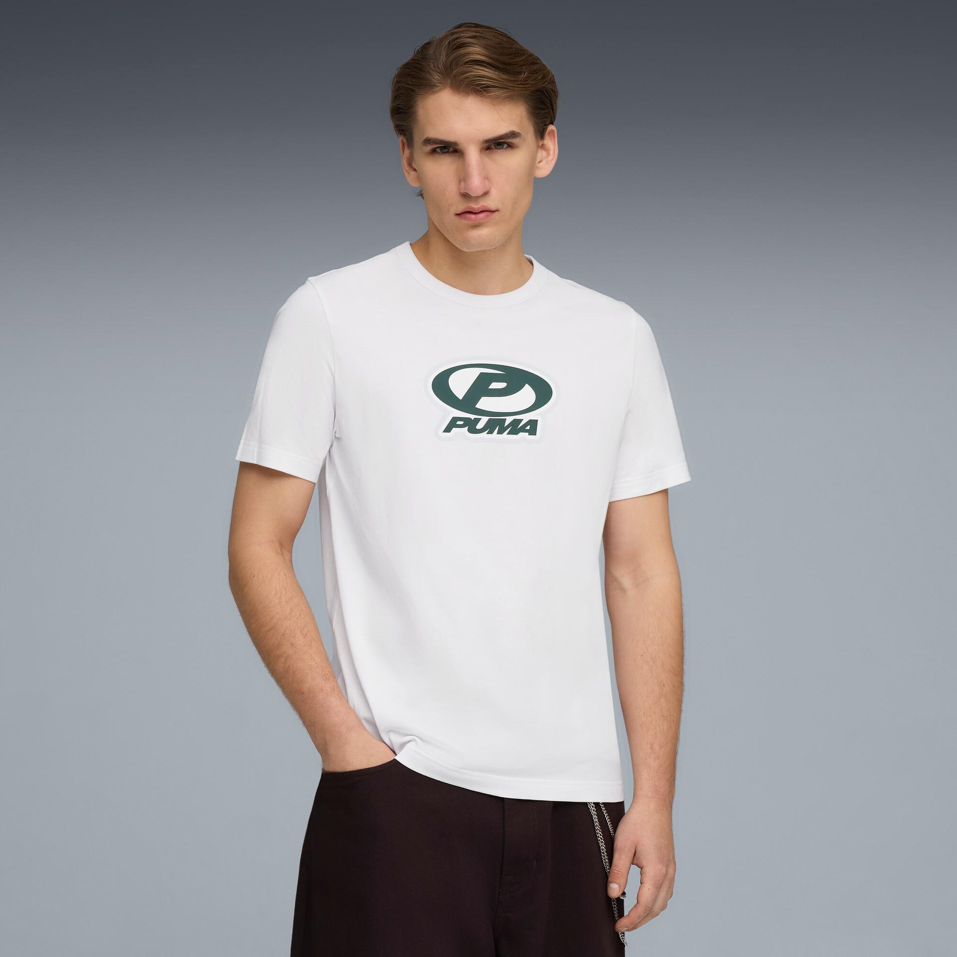 future.puma.archive t-shirt in white, size s