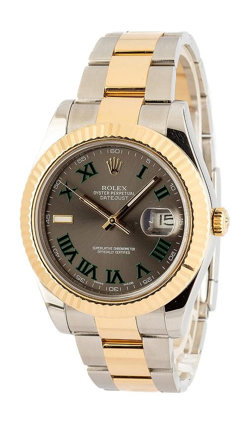 fwrd renew bob's watches rolex datejust ii 116333 in metallic silver.