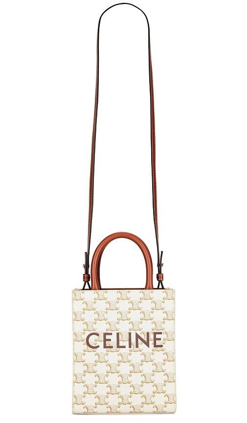 fwrd renew celine mini vertical cabas tote bag in neutral.