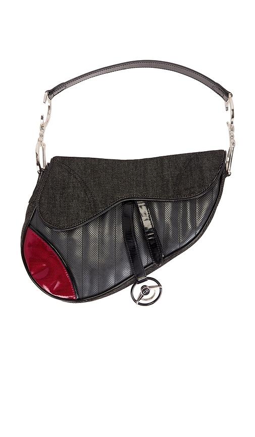 fwrd renew dior cadillac saddle bag in black.