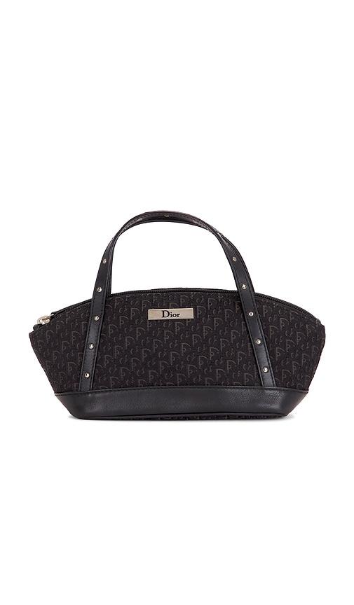 fwrd renew dior trotter mini street chic handbag in black.