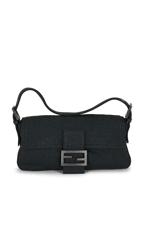 fwrd renew fendi baguette shoulder bag in grey.