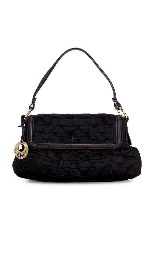 fwrd renew fendi chef shoulder bag in black.