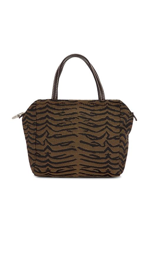 fwrd renew fendi zebra handbag in brown.