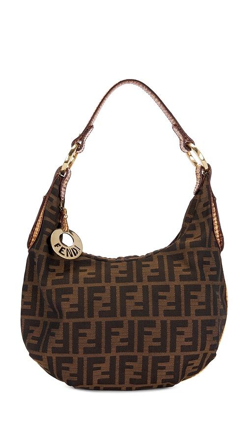 fwrd renew fendi zucca chef hobo bag in brown.